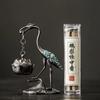 Brûleur d'encens style chinois alliage de zinc bonne symbolique aromathérapie d'intérieur accessoires grue à couronne rouge porte-encens cadeaux