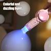 Yousheng Magic Bubble Machine Toy Handheld Bubble Blower with Colorful Lights Adjustable Bubble Size Safe Plastic Bubble Wand for Outdoor Play Party