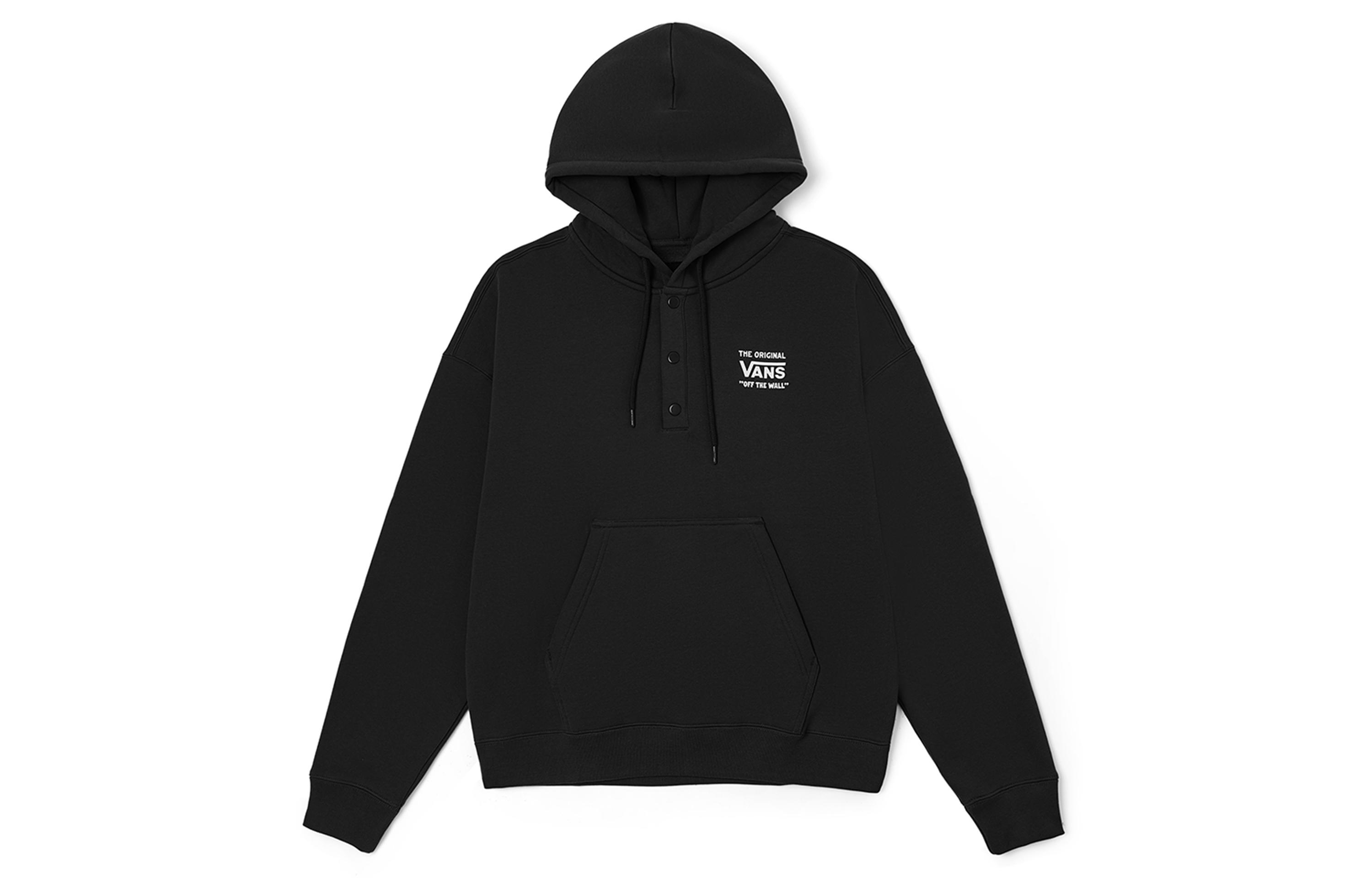 Vans Sweatshirts Unisex Black Hooded Moderate Regular VN000917BLK XS