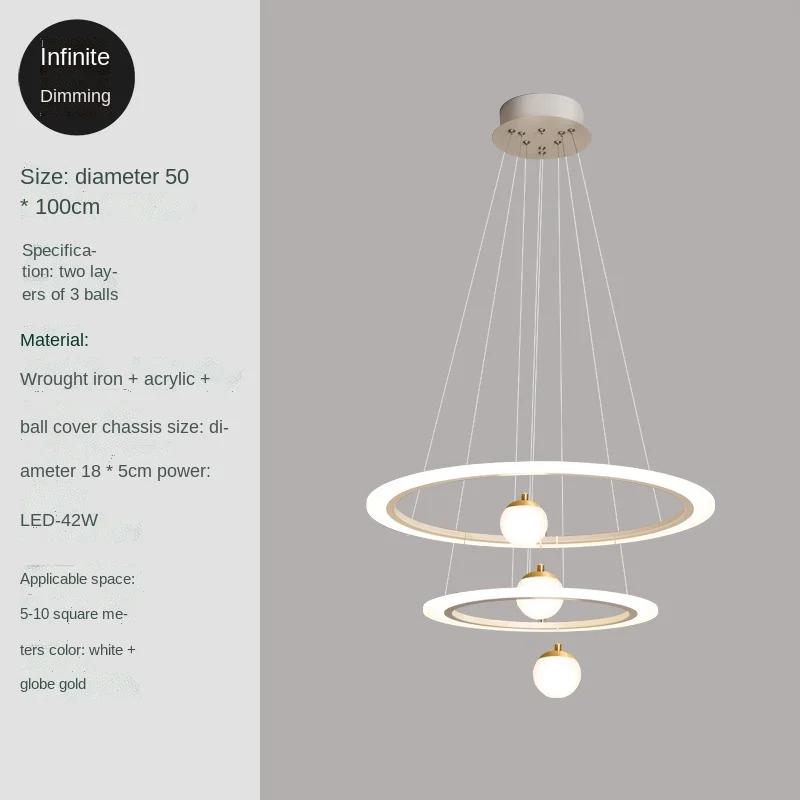 Modern Led Chandelier White Circles Ceiling Chandelier Lighting Fixtures for Living room Dining room Kitchen Bedroom Lustres Led