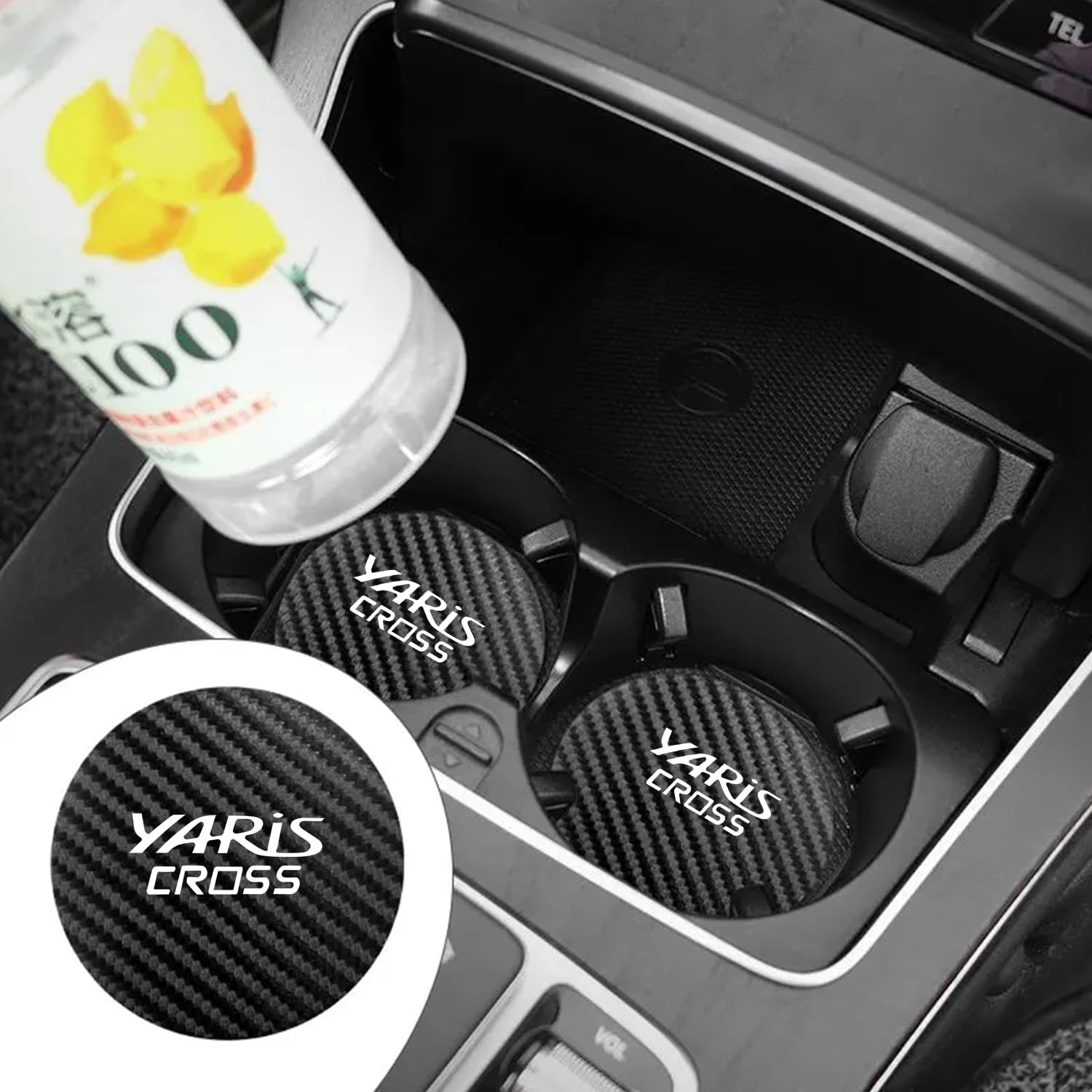 

[Для Toyota Yaris Cross Exclusive] Автомобильный нескользящий подстаканник, Аксессуары для Yaris Cross, Коврик для чашки для