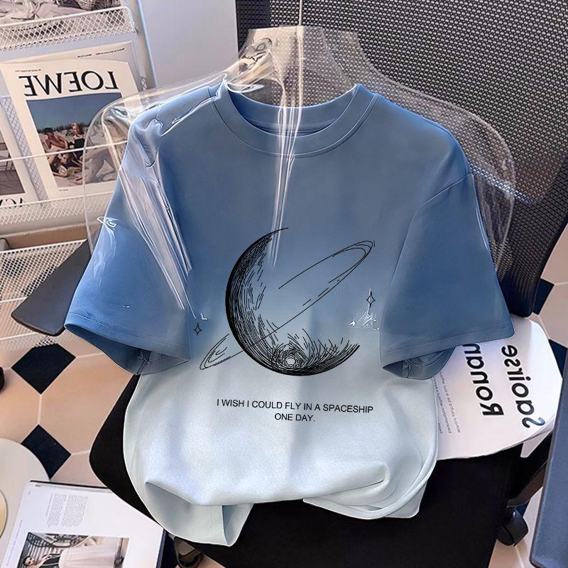 

Boys Summer Tie Dye Cotton T Shirt Gradient Short Sleeve Top 120