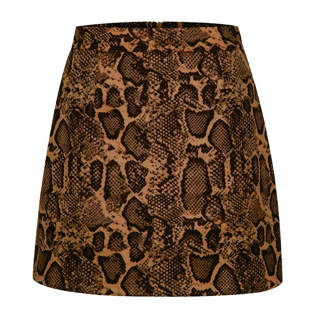 Women's High Waist Suede Wrap Mini Skirt - A-line Solid Color, Zipper Closure, Autumn/Winter Collection
