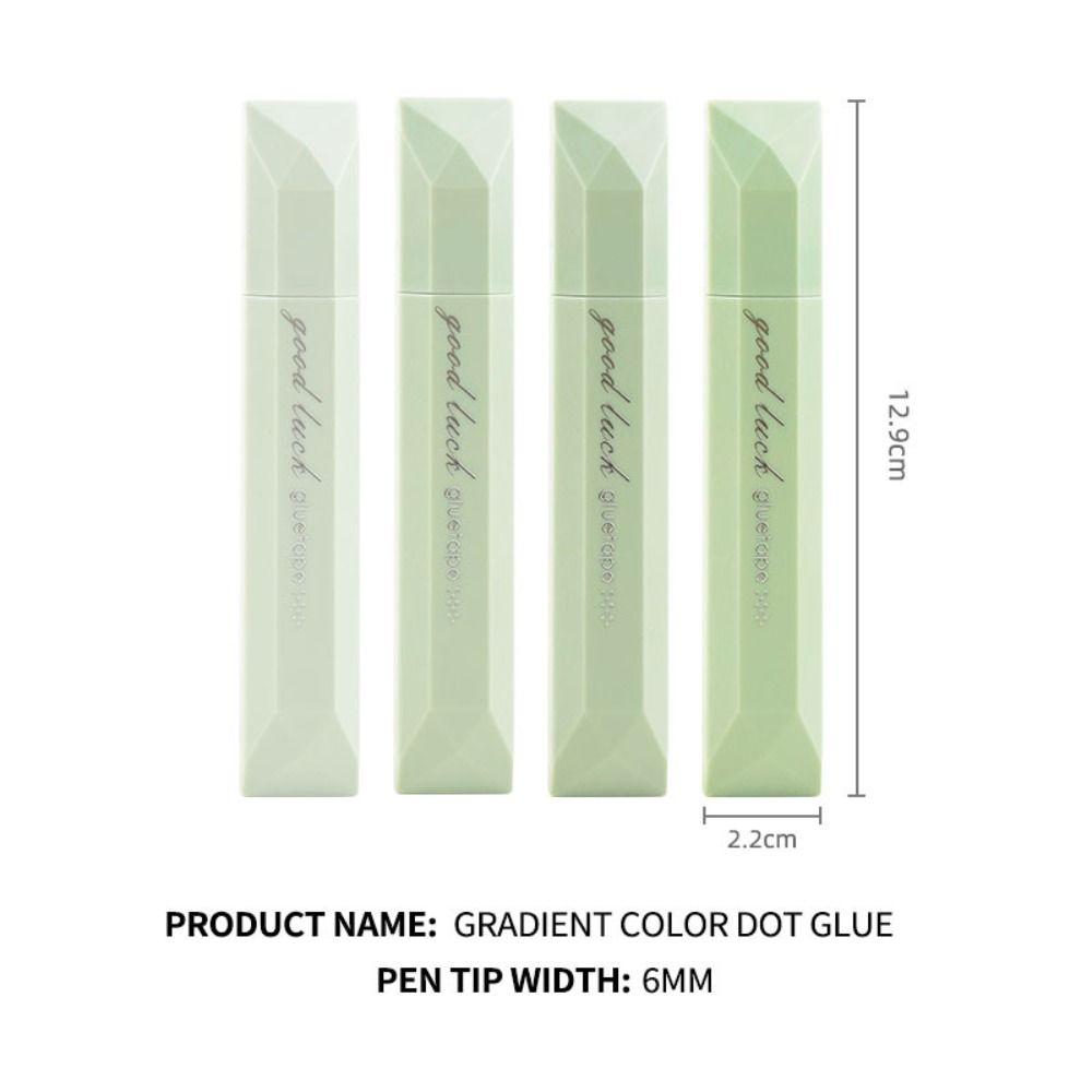 4PCS Gradient Color Dot Glue Tape Erasable Glue Tape Pen New Rolling Glue Tape  School Office