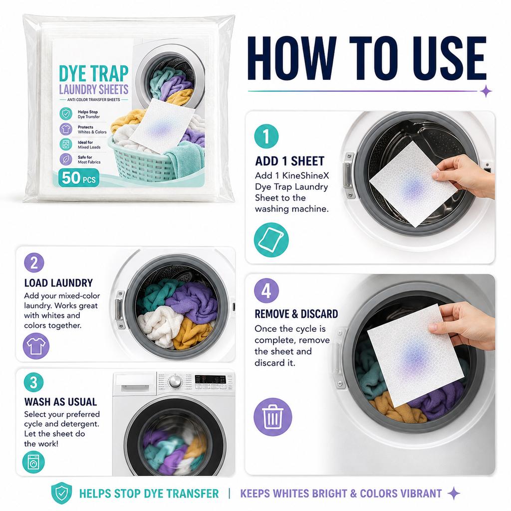 Sheets for Washing Machine, Absorbing Sheets Help Color Bleeding in Mixed Loads
