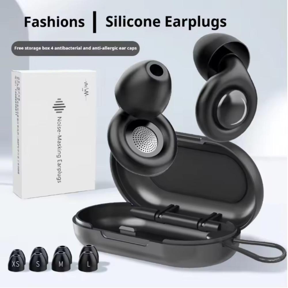 

Black Anti-noise Earplugs Silicone Noise Insulation Ear Protectors Noisy Environments