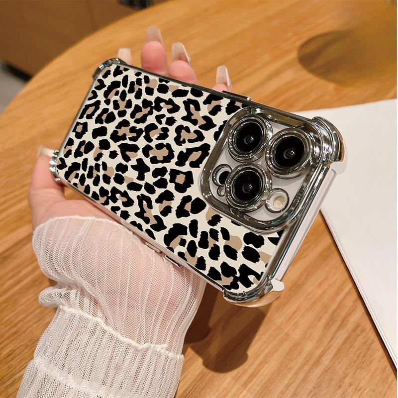Funda de Lujo con Estampado de Leopardo Dorado Para Xiaomi Note 15 14 13 Pro Plus 5G 12 11S 4G Redmi 15C 15 14C 12C 10C Cubierta de TPU Galvanizado