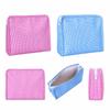 Durable Plaid Pattern Makeup Bag Zipper Closure Fabric Cosmetic Bag Portable Waterproof Toiletry Bag Travel Organizer