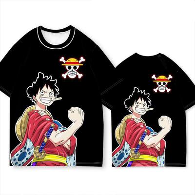 11 barev Letní Módní Dámské Pánské Ležérní Anime ONE PIECE Kreslený Potisk Cosplay Krátký Rukáv Trička
