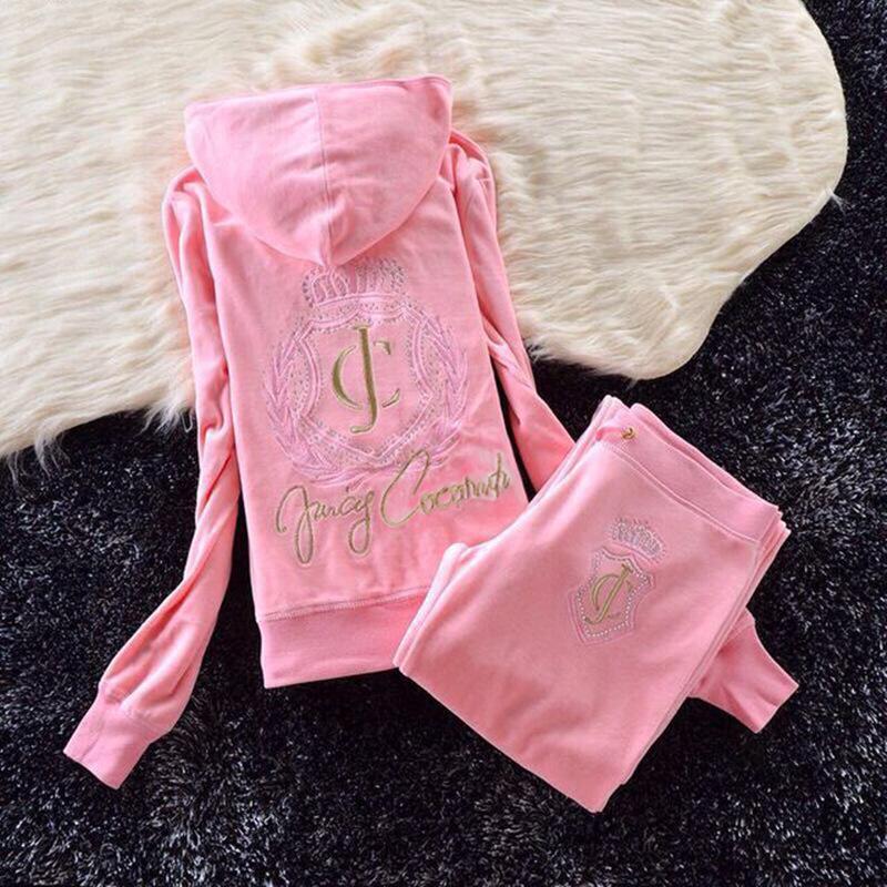 Women's Trendy Embroidered Velvet Hoodie & Wide-Leg Pants Set for Work, Casual, or Athletics