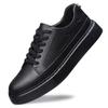 Men Genuine Leather Platform Sneakers Thick Sole Height Increase Sneakers Lightweight Breathable Anti-Slip Comfort Casual Shoes