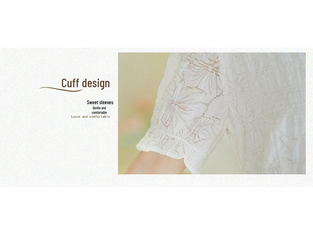 2024 Summer White Slim V-Neck Fairy Lace Dress – Mid-Length, Flattering Fit