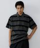 ENDOOR Vintage Pk Stripe 1/2 Polo Shirt (Vtg Gray)