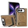 Magnetic Wireless Charging for IPhone Duo Phone Case for IPhone Fold Vintage Leather Kickstand Hard Shockproof Anti Scartch Protective Cover