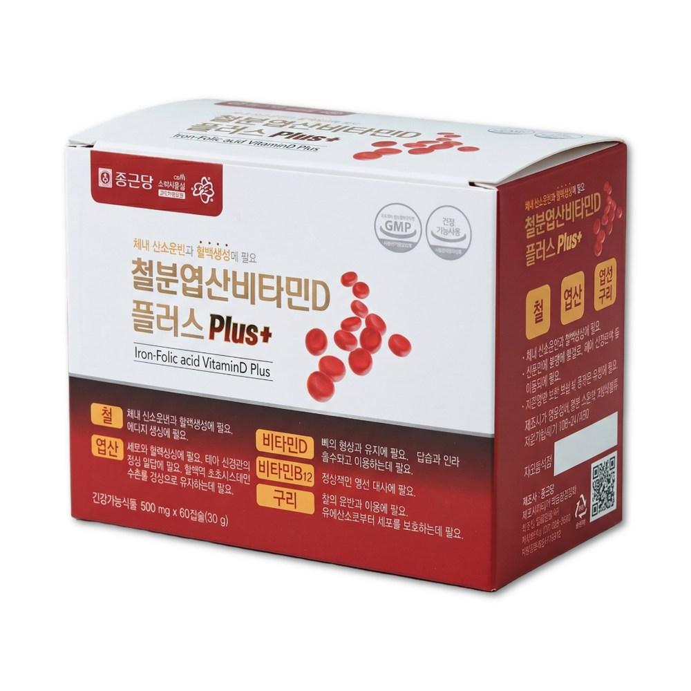 Iron Supplements for Pregnant Women, Pregnancy and Breastfeeding, Iron and Folic Acid Supplements, Hemoglobin, 1 Pc, 60 Tablets