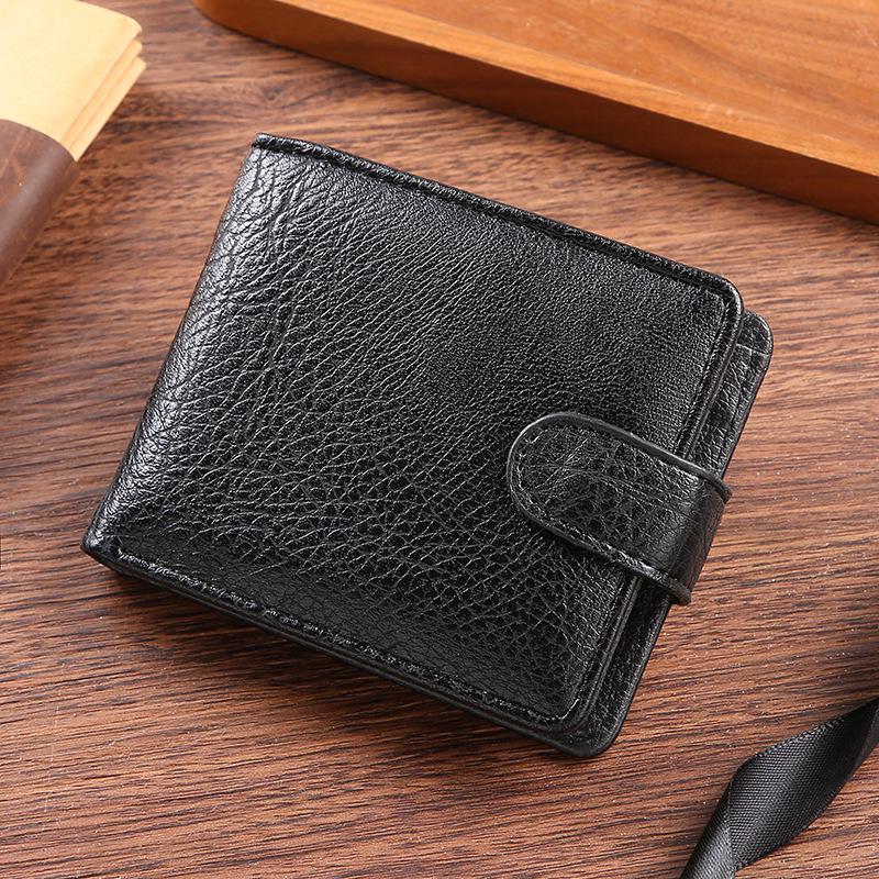 

Men s Short Leather Wallet with Large Capacity and Multi-Card Slots