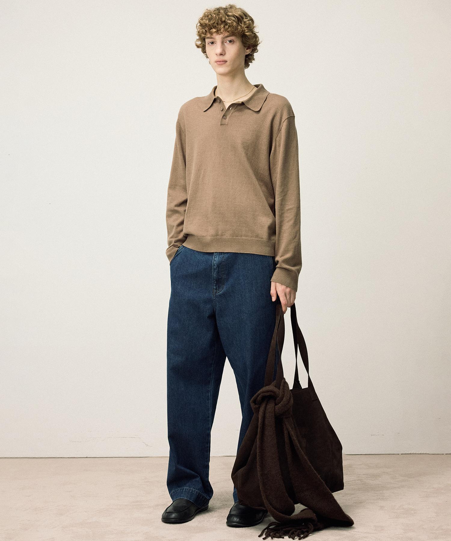 Wool Blend Cozy Polo Knit Brown Iesw5F505W2 Normal Brown/00S