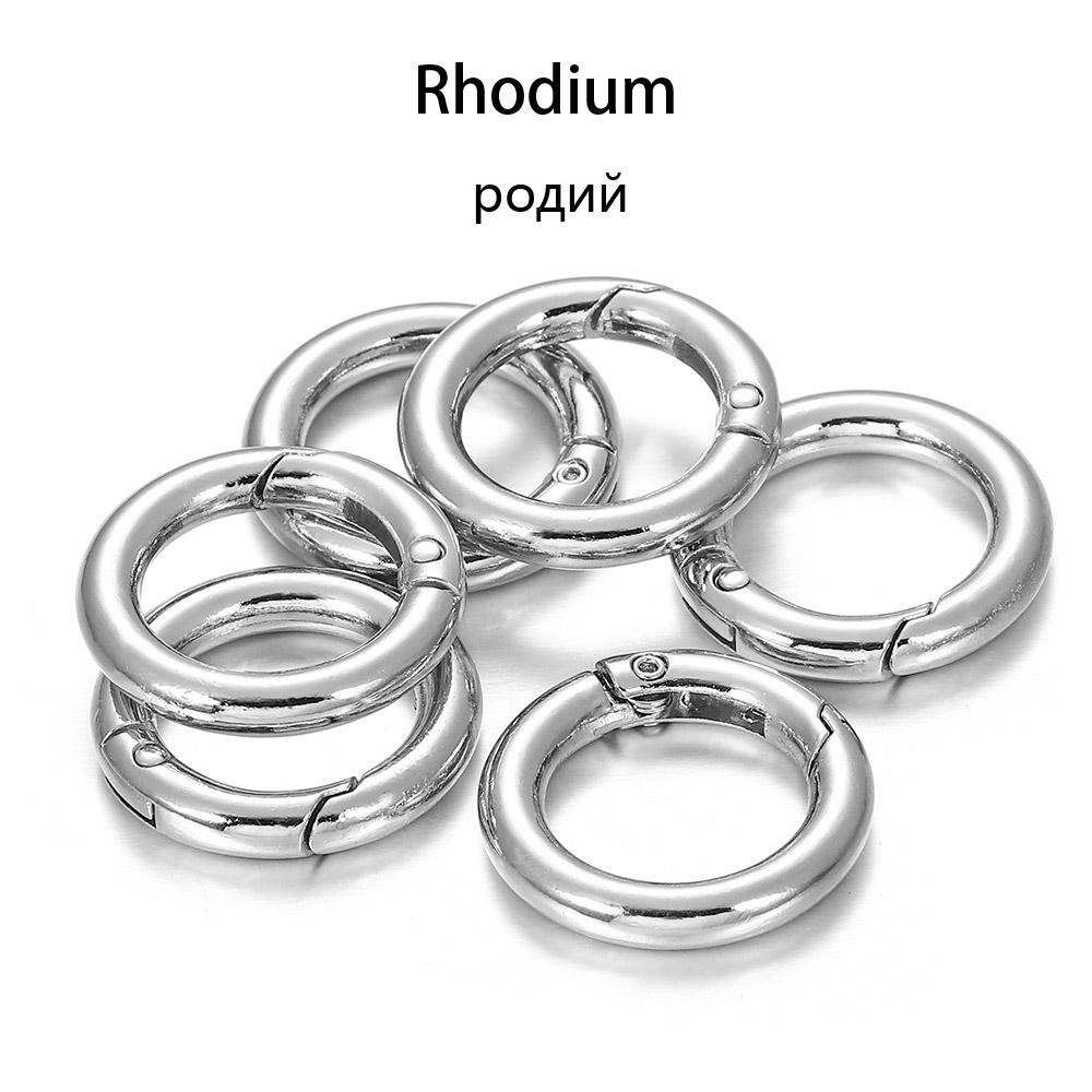 5 szt./partia 21 kolorów Metalowy O-ring Zapięcie sprężynowe Otwierany Okrągły Karabińczyk Klipsy do kluczy Hak Łańcuch dla psa Zapięcie do biżuterii DIY Złączka
