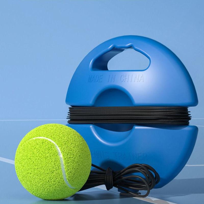 

Heavy Duty Tennis Training Aids Base With Elastic Rope Ball Practice Self-Duty Rebound Tennis Trainer Partner Sparring Device 1PC