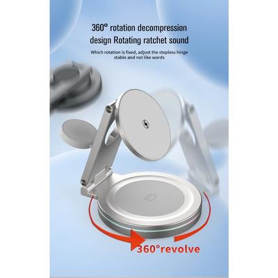 Foldable 3-In-1 Magnetic Wireless Charging Station For iPhone 12~16 Series AirPods iWatch Portable Travel Charger 360 Rotation