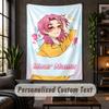 Wall Tapestry Kpop Demon Hunters Print Custom Name Text Wall Hanging Home Decor