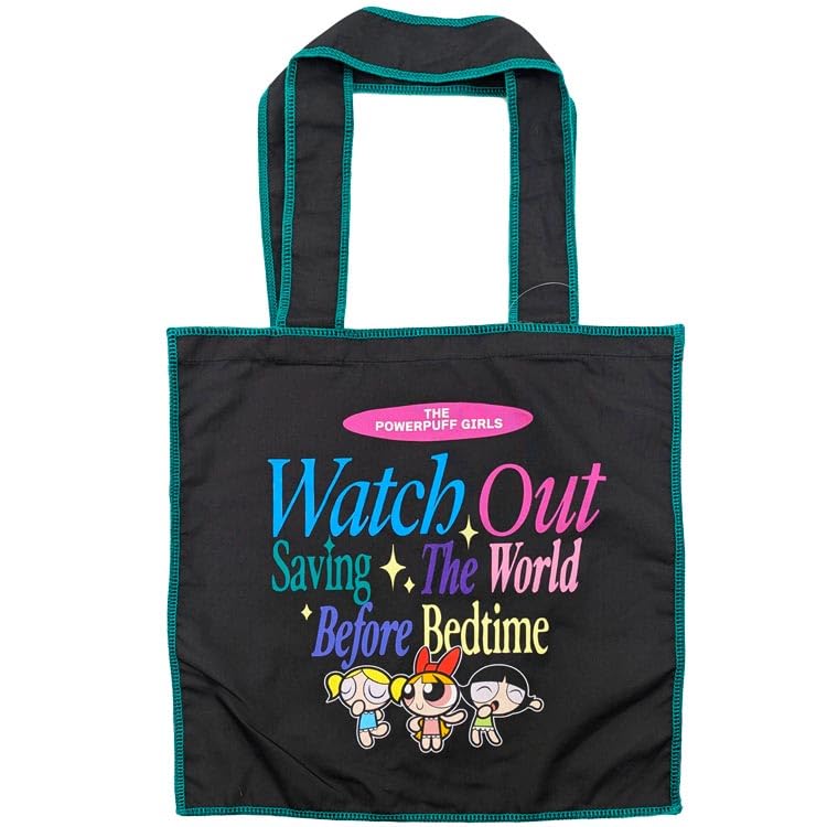 Small Planet The Powerpuff Girls Плоская сумка-тоут, Черная, 205364