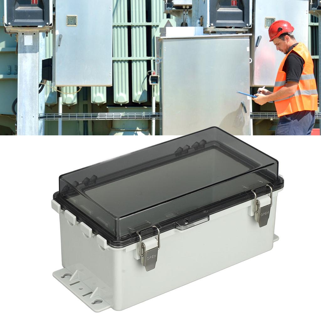 IP66 Dustproof Enclosure Waterproof Outdoor Project Junction Box ABS Plastic IP66 Dustproof Enclosure Power Electrical Box Clear