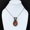 Red Snake Skin Pendant Gemstone Handmade Jewelry, 999 Copper Wire Wrapped Pendant, Gift For Wife Jewelry
