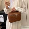 Fashion Checkered Makeup Bag Portable Cosmetic Storage Bag Women Large Capacity Brushes Storage Bag Cute Travel Toiletry Bag