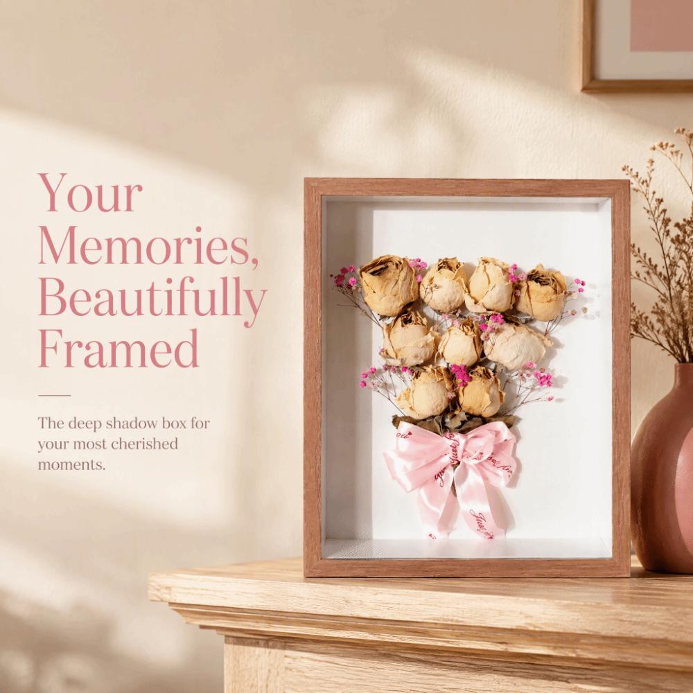 Density Board & Acrylic Shadow Box Frame HD Glass Framed Picture Frame Flower Pressing