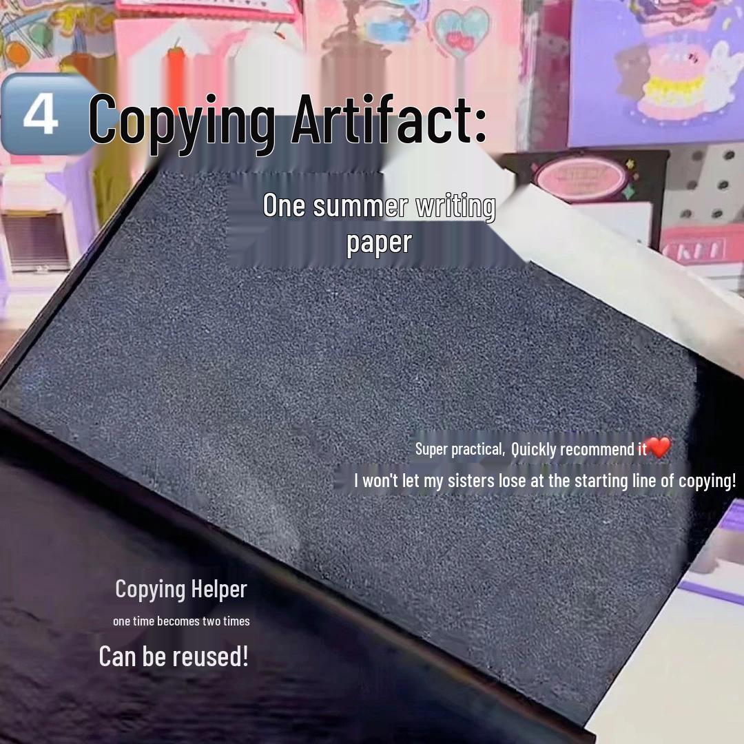 

Бумага для многоразовой черной копирки формата А4 для студентов, односторонняя бумага для фотокопирования для печати в малом офисе. Black - 50 Sheets/Pack