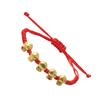 Tkana bransoletka stop cynku 10-25cm zawieszka w kształcie węża czerwony sznurek regulowana na szczęście i radość prezent na Nowy Rok 2025
