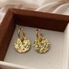 Round Retro Earrings, High-End Simple Atmosphere, Light Luxury, Niche Design, Exquisite And Small French Temperament Earrings