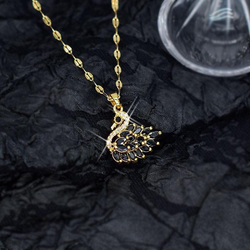 Swan Necklace Simple Personality Wind High Sense Titanium Steel Clavicle Chain With Jewelry