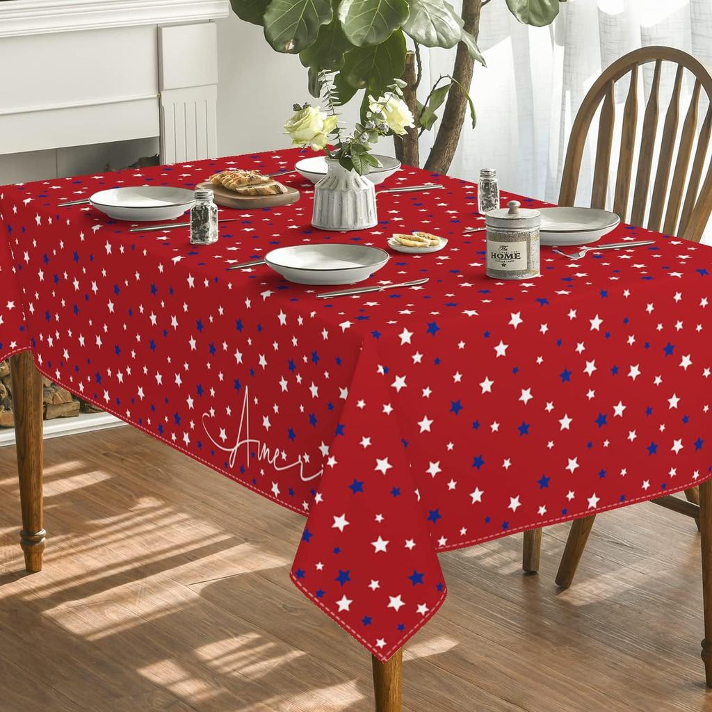 Independence Day Creative Tablecloth Home Festive Dining Table Coffee Table Dustproof Beautiful Decoration