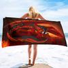 Bath Towel with Dragon Printed,Oversized Beach Towel Absorbent Soft Microfiber Pool Swimming Towels for Adults Teens Large Size