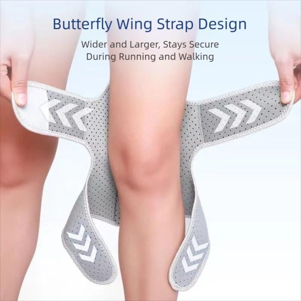 2PCS Non-slip Knee Booster Support Adjustable Spring Force Stabilizer for Knee Power