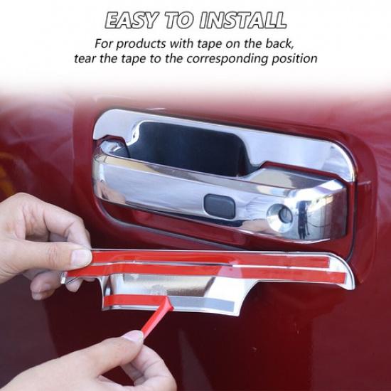 Chrome Exterior Door Handle Shell & Handle Bowl Cover Trim For Ford F150 2015-20