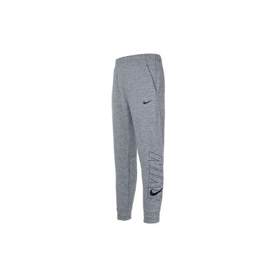 Letter Logo Print Elastic Waist Fleece-Lined Thick Knit Joggers Men Bottoms Grey FB6893-063