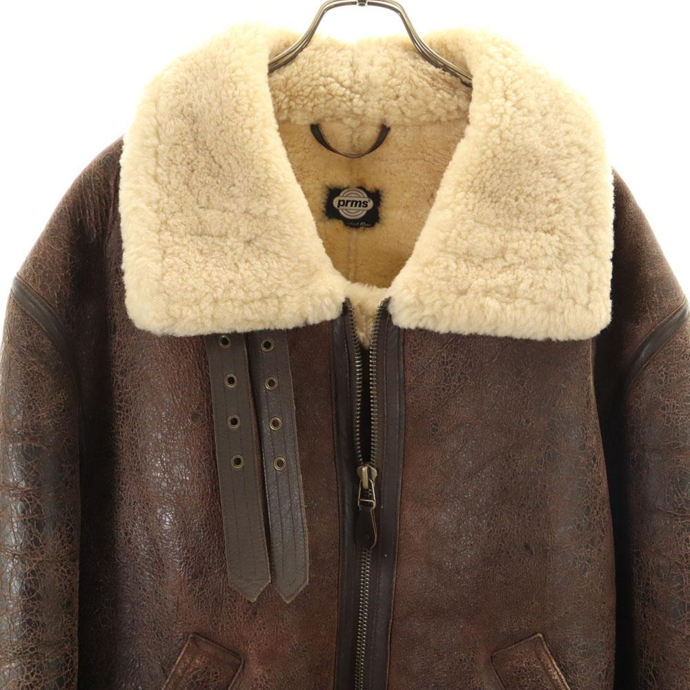 prms B-3 Mouton Flight jacket 3L Brown Biggs Men's Used