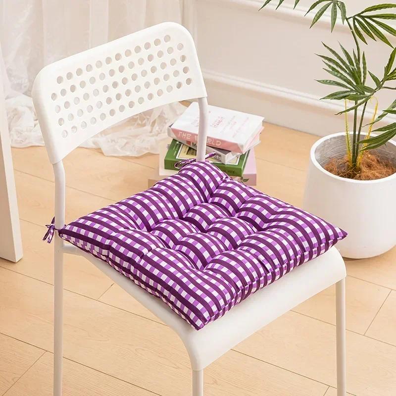 Streifen Karomuster Weiches Kissen Quadratisches Sitzkissen Heimdekoration Außenbereich Garten Terrasse Kissen Sofa Hüftkissen Bürostuhl