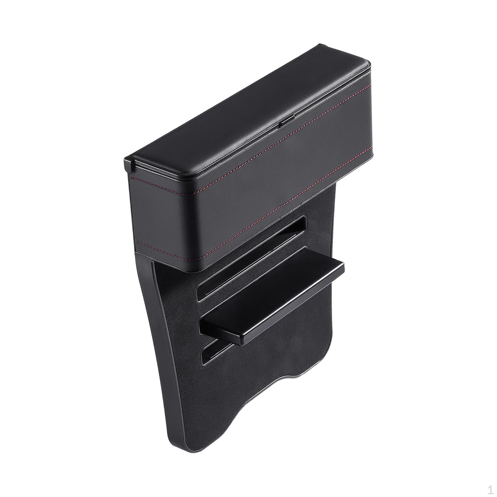 

car Gap Filler High Capacity Multifunction Interior Accessories Portable Adjustable Height Console Black