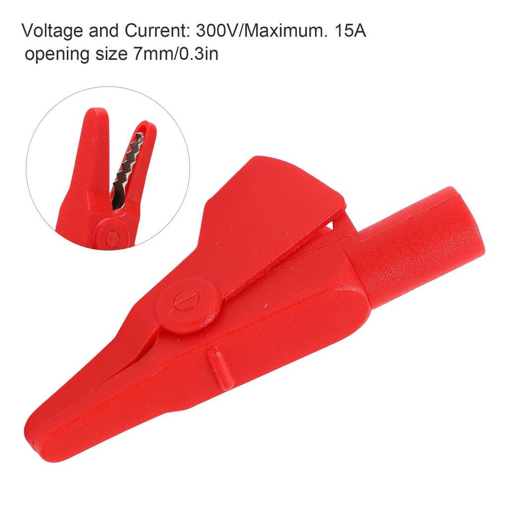 10Pcs J.60032 Banana Test Clip Enclosed Electrical Test Clips with 4mm for Electronic Instruments