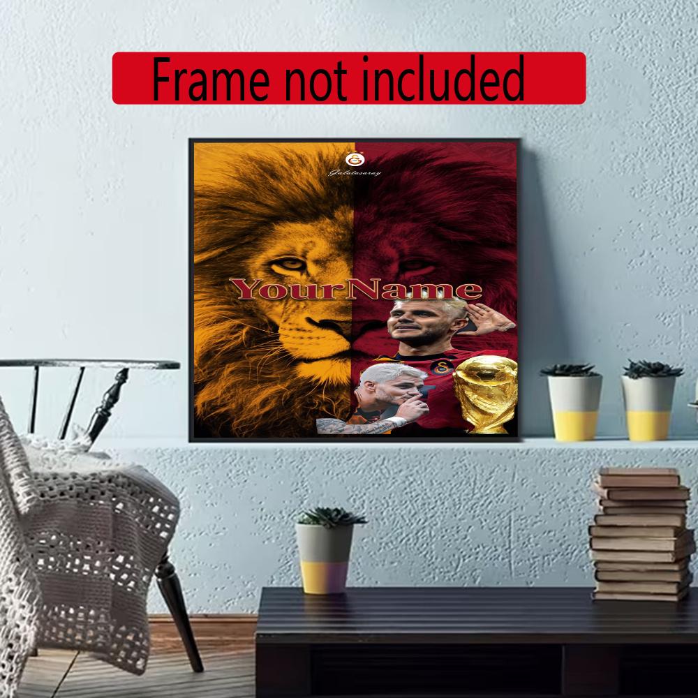 Galatasaray Personalized Name Diamond Paintings Mosaic Wall Round Diamond Art Painting Kits Embroidery Crystal Accessories Frameless
