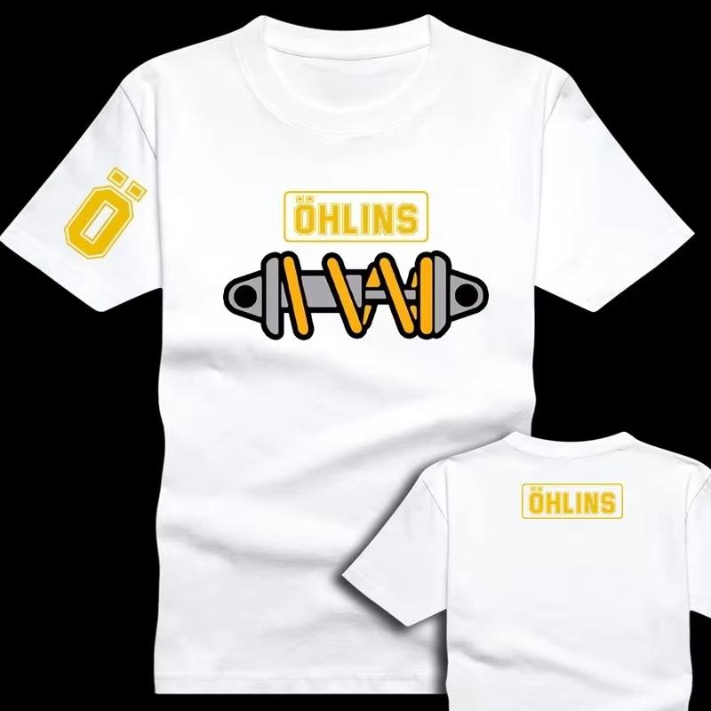 Desktop_Amazing Tees Men Ohlins Shock Suspension Car Motorcycle Sport Racing T Shirt Summer Casual Oversized Men's Short Sleeve