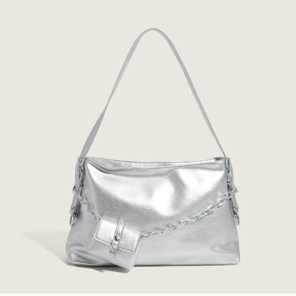 with Coin Purse Soft PU Shoulder Bag Korean Style Underarm Bag Casual Waterproof Tote Bag  Travel