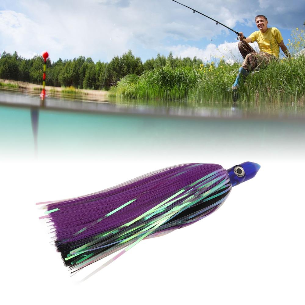 Acrylic Head Artificial Squid Skirt with 3D Eyes Fishing Lure  Freshwater Fishing