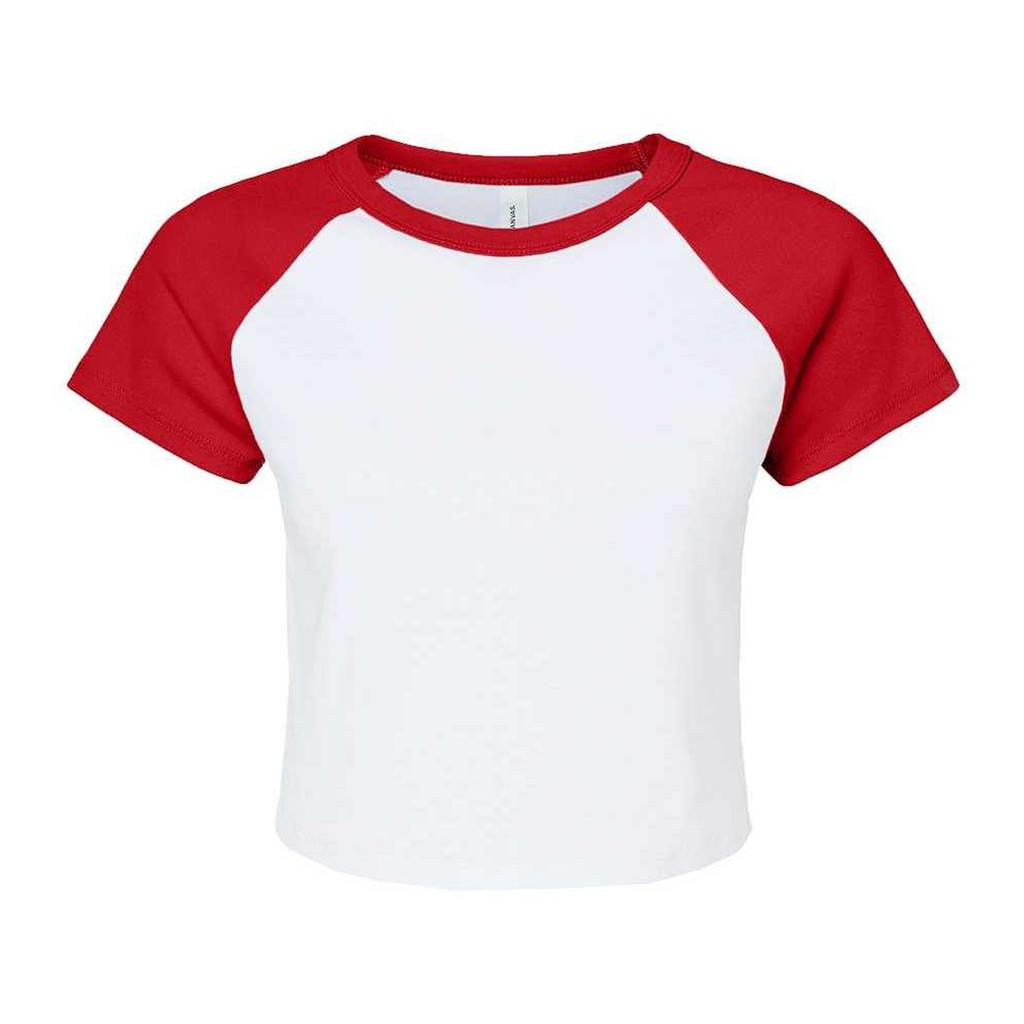 Bella + Canvas Womens/Ladies Baby Micro-Rib Raglan T-Shirt