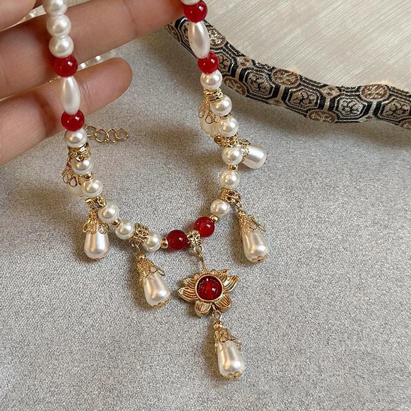 Retro Chinese Hanfu Soft Yingluo Necklace Retro Cheongsam Clavicle Chain Song Dynasty National Style Accessories