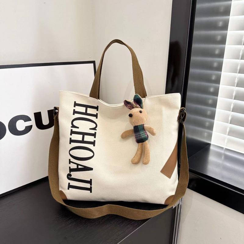 Fashiable Handbag with Letter Printing, Japanese Shoulder Bags, College Style, Large Capacity Suitable for Commuting and Class